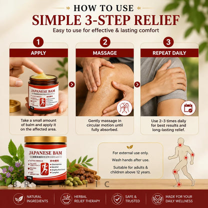 Japanese Formula Soothing Massage Gel, 100g, Pack of 2.Joint & Muscle Pain Relief, Arnica, Mugwort, Hyaluronic Acid, Back, Neck, Knee & Leg, 100% Herbal, Fast Absorption Formula